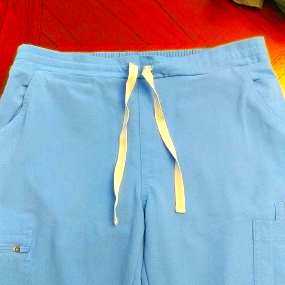 Figs Ciel Blue Yola Skinny Scrub Pants size Small